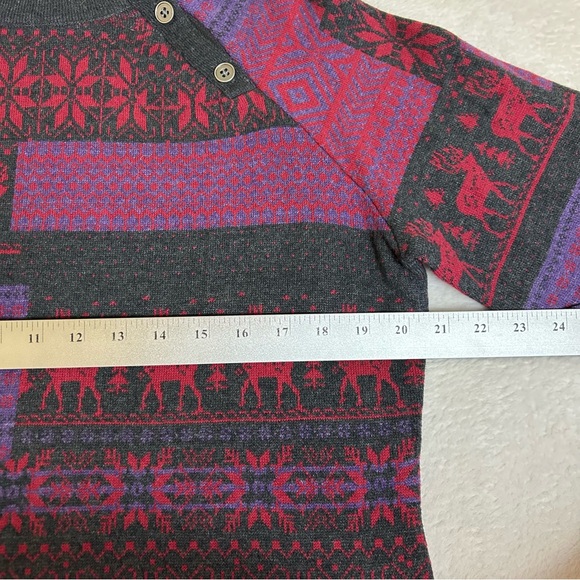 Woolrich Women's Sweater Large Gray High Neck Long Sleeve Pullover Christmas - Picture 6 of 10